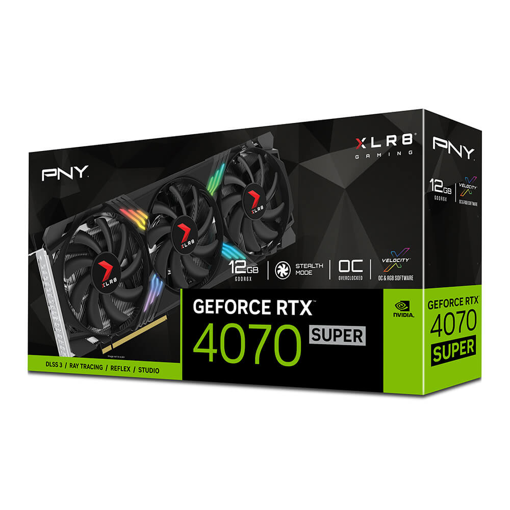 PNY XLR8 RTX 4070 Super Gaming Verto OC 12Gb GDDR6X Graphic Card PNY XLR8 RTX 4070 Super Gaming Verto OC 12Gb GDDR6X Graphic Card
